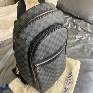 Louis Vuitton Michael Backpack Damier Graphite Canvas in Grey